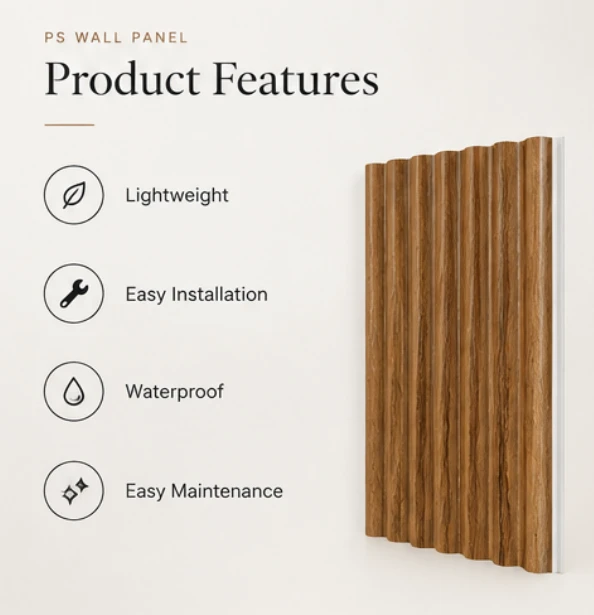 3D Wood Grain PS Wall Panel best