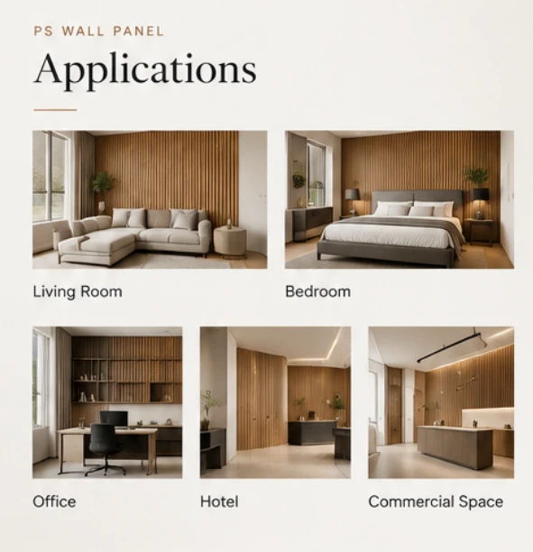3D Wood Grain PS Wall Panel high quality